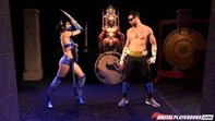 Kitana fickt Johnny Cage in der Arena und beendet den Kampf mit dem Kill.