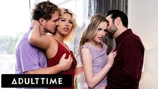 Scarlett genießt den wilden Gruppensex mit zwei Kerlen